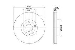 Диск тормозной TEXTAR для MAZDA CX-5 (KE, GH) 2.2 D 2012-, код двигателя SHY1, V см3 2191, кВт 110, л.с. 150, Дизель, Textar 92257403